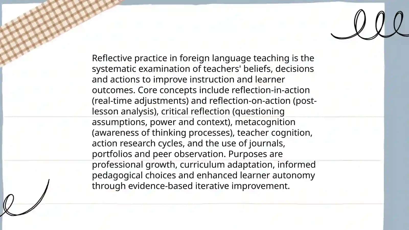 Reflective Practice in Foreign Language Teaching: Importance, Principles and Methods 3