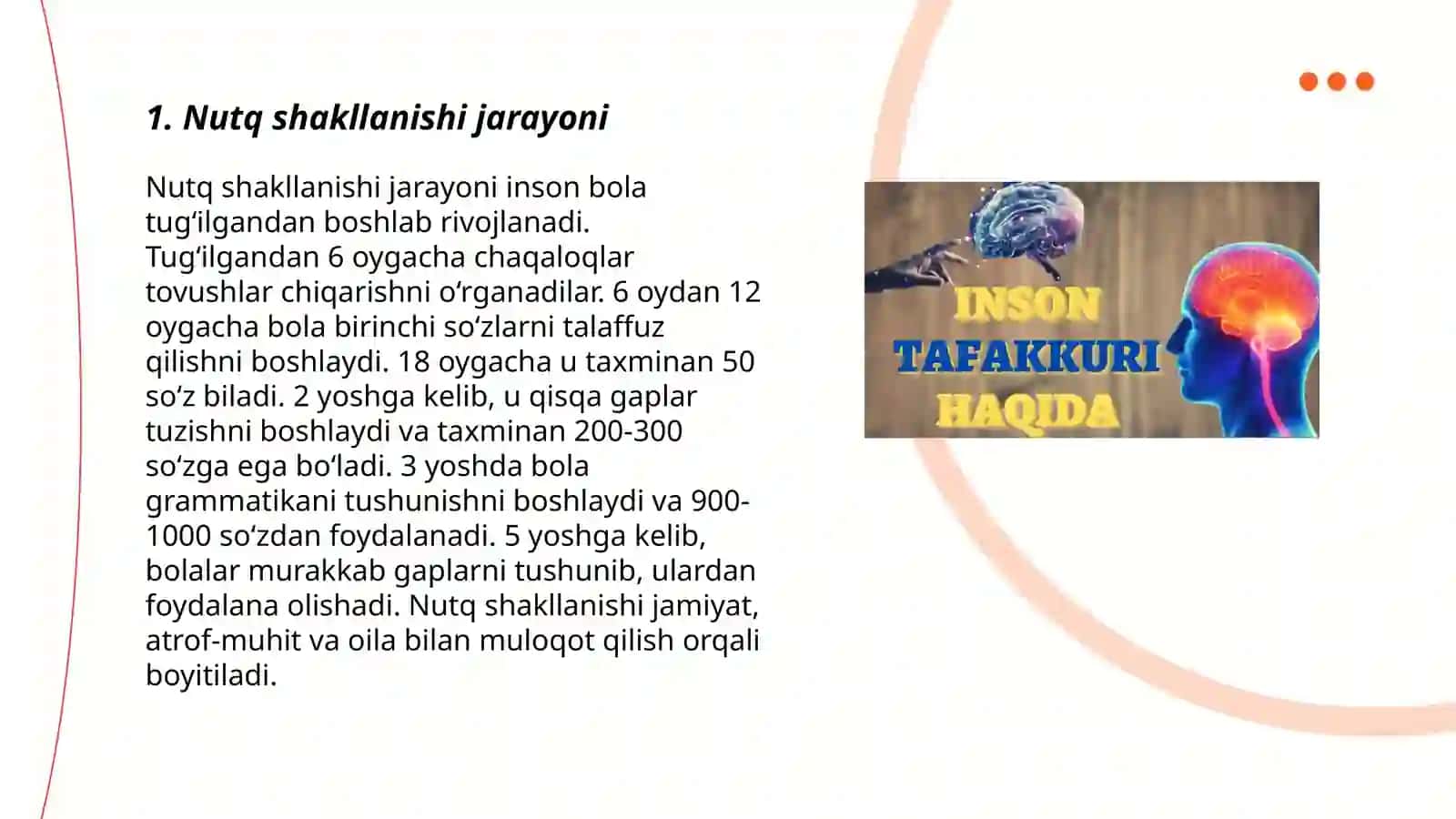 Nutq shakllanishi jarayoni 3