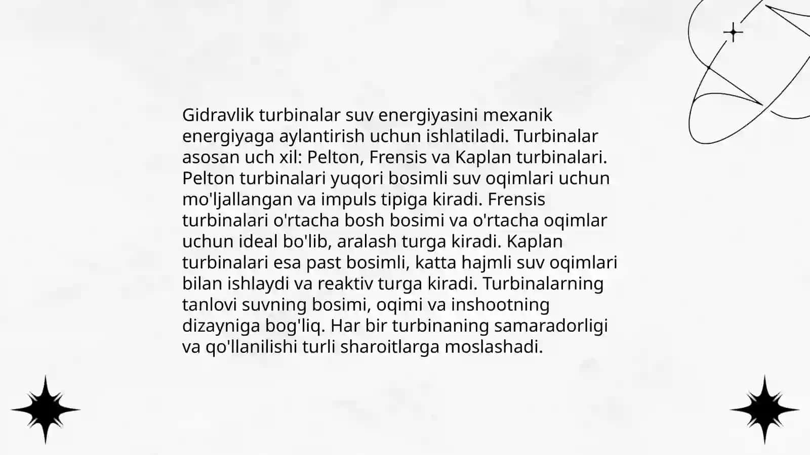 Zamonaviy gidravlik turbinalar 3