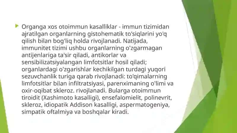 Autoimmun kasalliklarning kelib chiqishi, kechishi, tashhisi 3