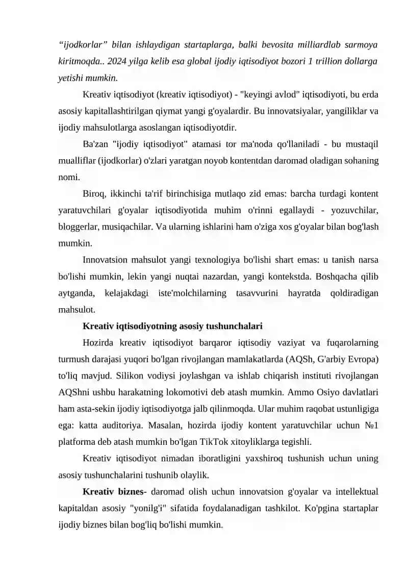 Kreativ iqtisodiyot 3