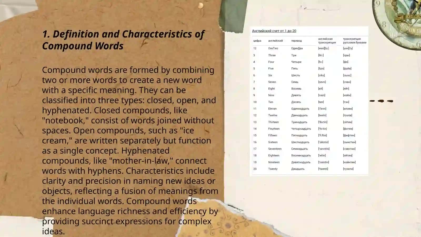 Ways of translating compound words to the native language 3