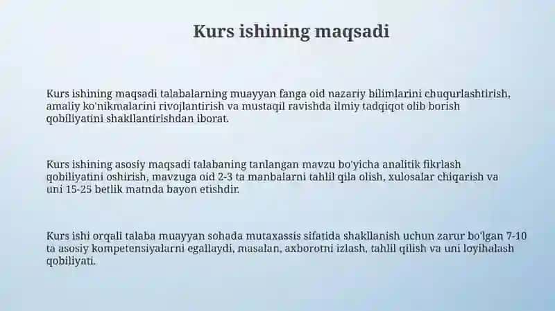 Kurs ishlarimaqsadi 3