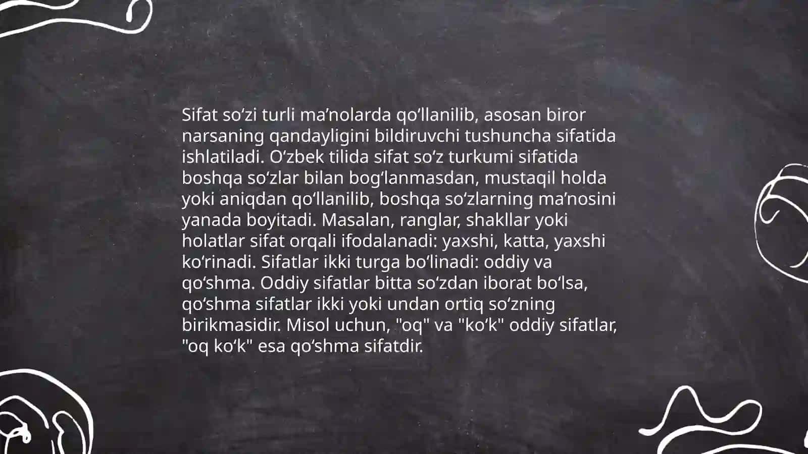 Sifat soʻz turkumi 3