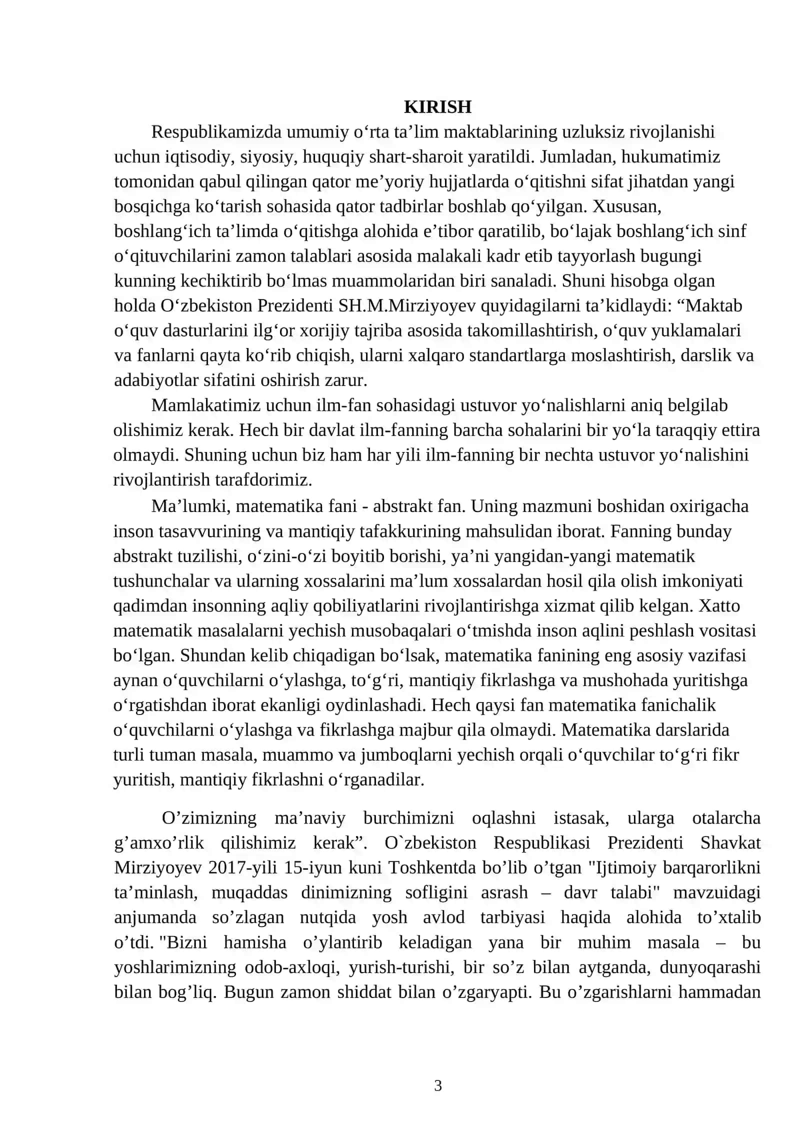 Umum ta’lim maktablarida o’rganiladigan asosiy funksiyalar va ularning xossalari 3