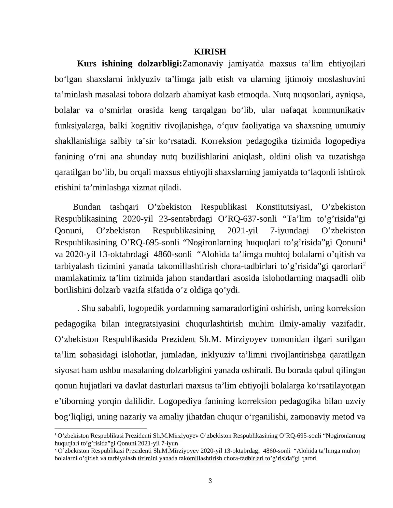 KORREKSION PEDAGOGIKADA LOGOPEDIYA FANINING OʻRNI 3