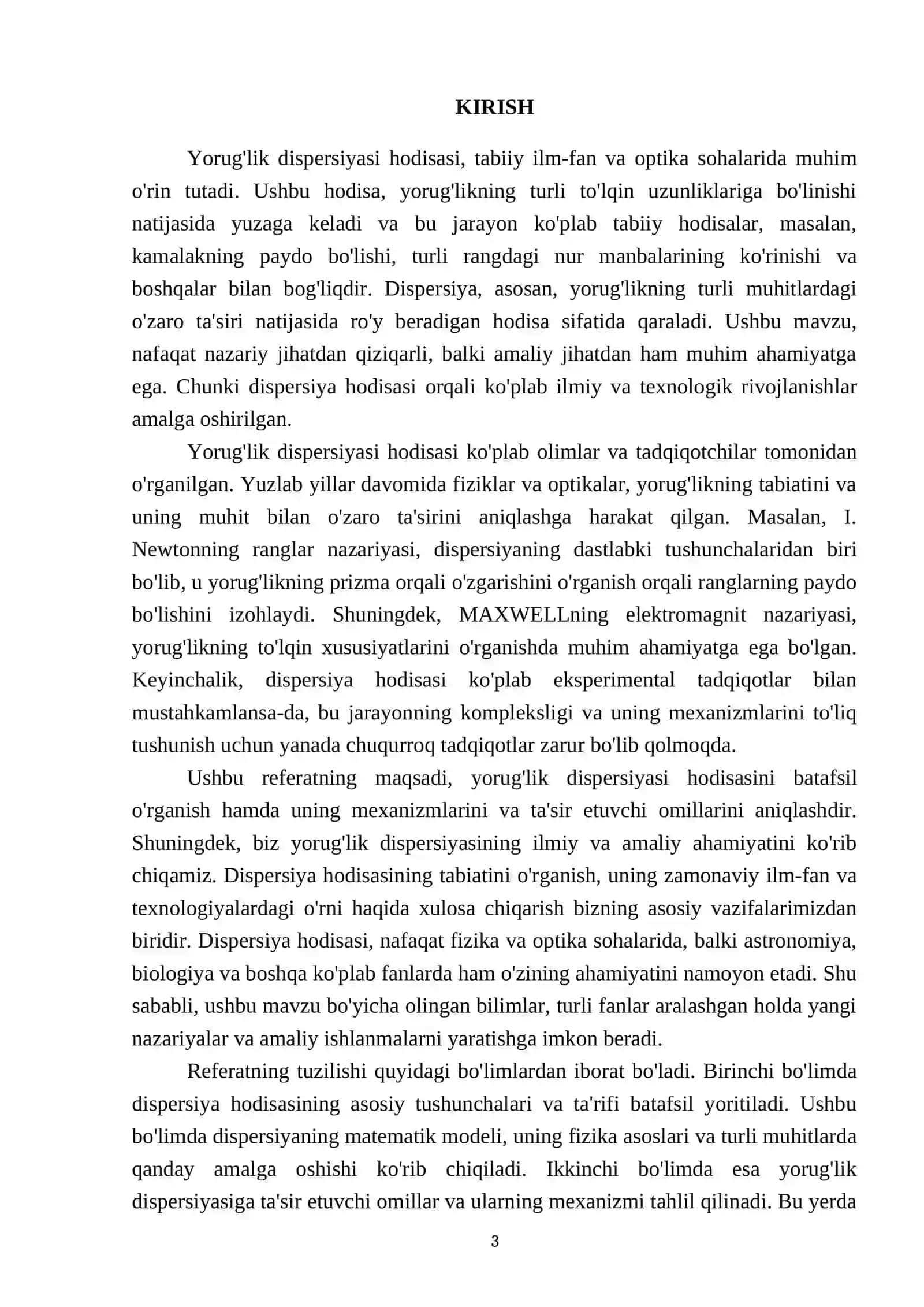 Yorugʻlikning dispersiya hodisasi 3