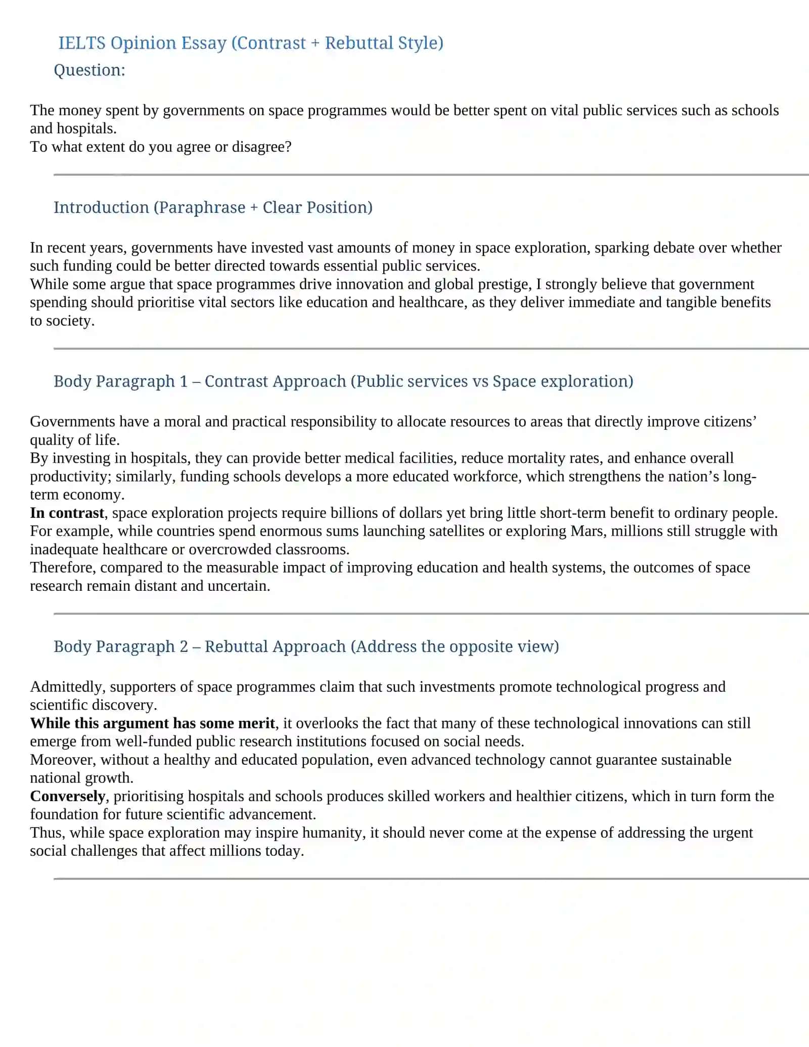 OPINION ESSAY [STRONGLY AGREE OR DISAGREE APPROACH] 3
