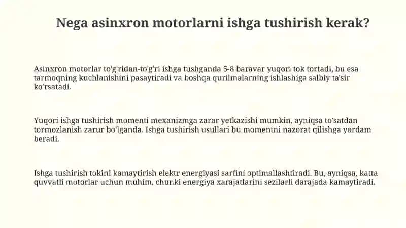 Asinxron motorning ishga tushirish usullari (Y/Δ, soft-starter) 3