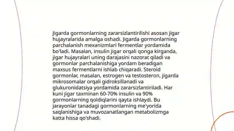 Jigarda gormonlarning zararsizlantirilishi,klinik ahamiyati 3