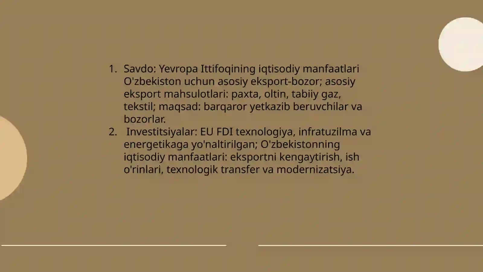 Yevropa Ittifoqi va O’zbekiston manfaatlarining o’zaro aloqasi 3