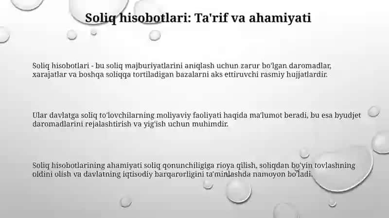 Soliq xisobotlari va ularning turlari 3