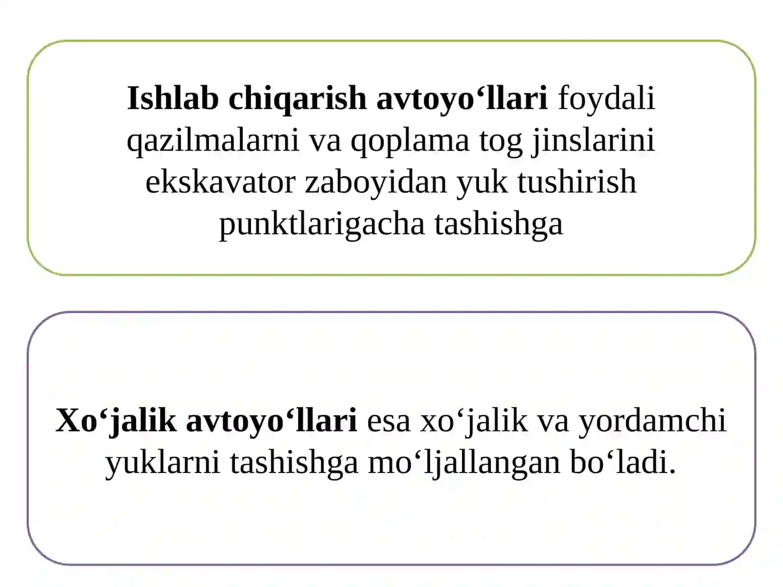 Karyer avtomobil yo‘llari 3