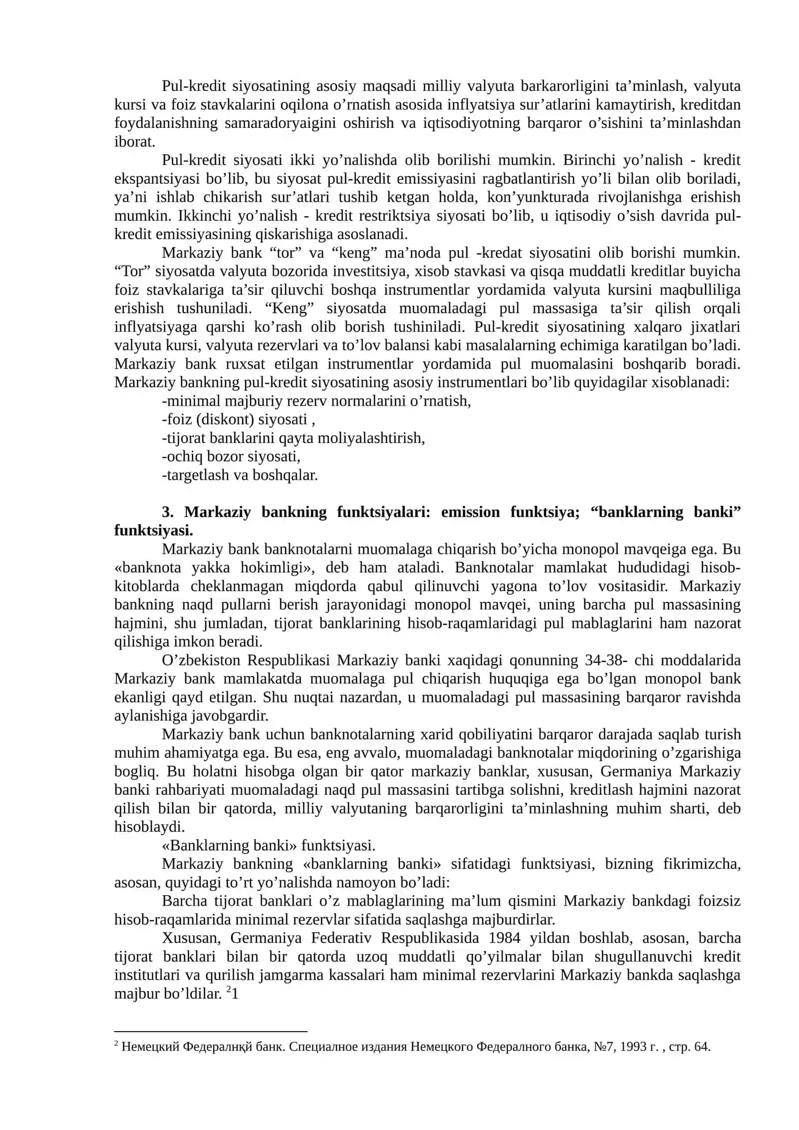 MARKAZIY BANK VA UNING FUNKTSIYALARI 3