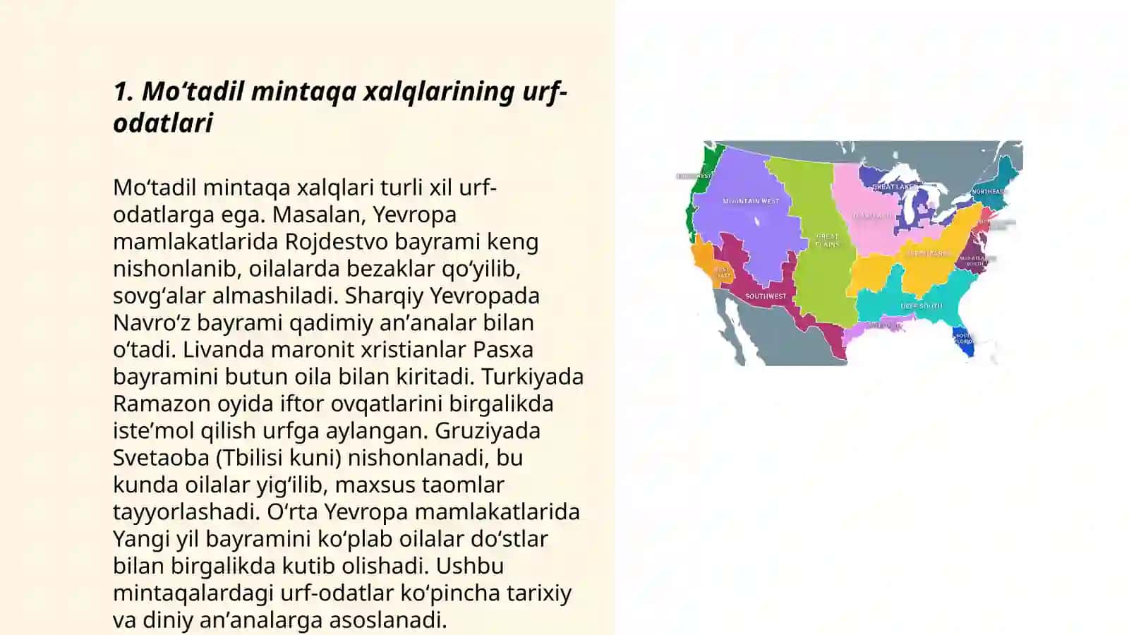 Moʻtadil mintaqa xalqlari 3