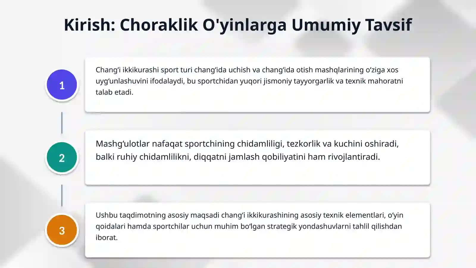 CHANG‘I IKKIKURASHI SPORT TURINING TEXNIKASI VA O‘YIN QOIDALARI. 3