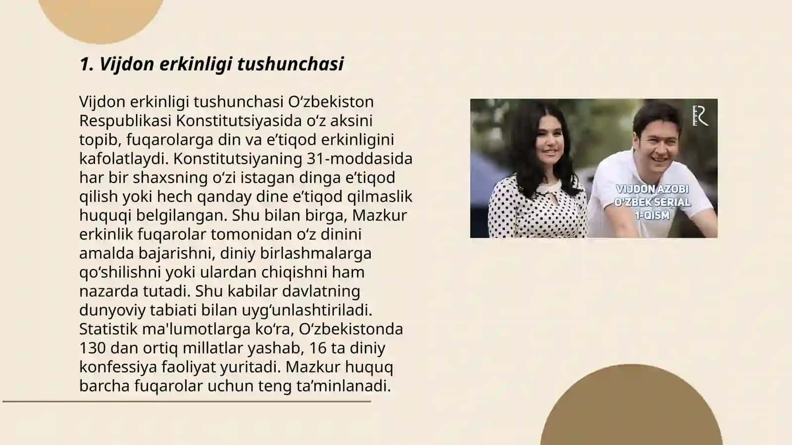 Vijdon va e'tiqod erkinligi 3