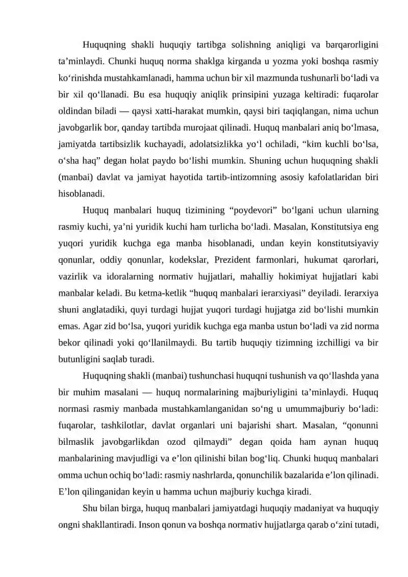 Huquqning shakli (manbai) 3