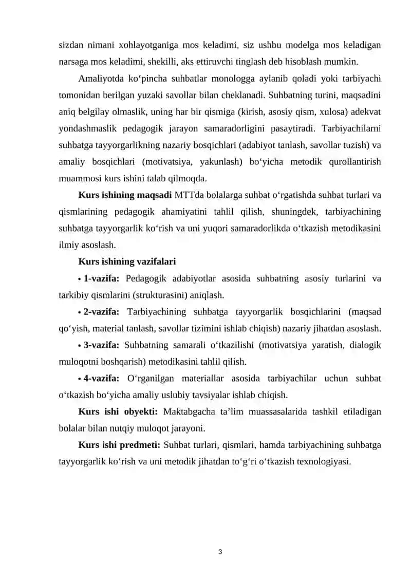 Suhbat Turlari va Qismlari 3