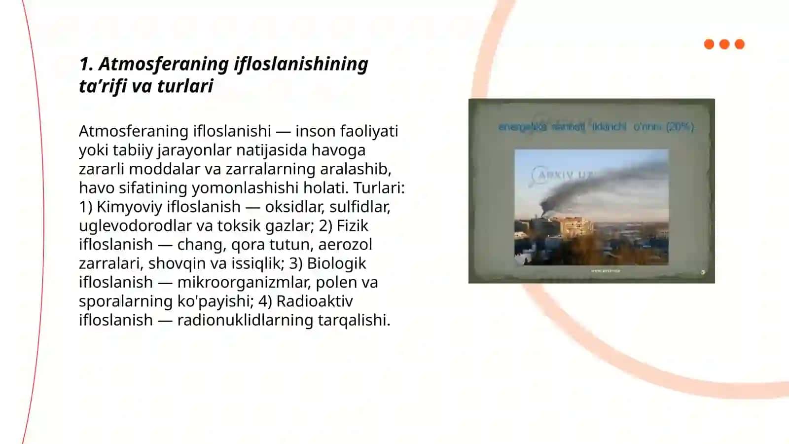 Atmosferaning Ifloslanishi 3