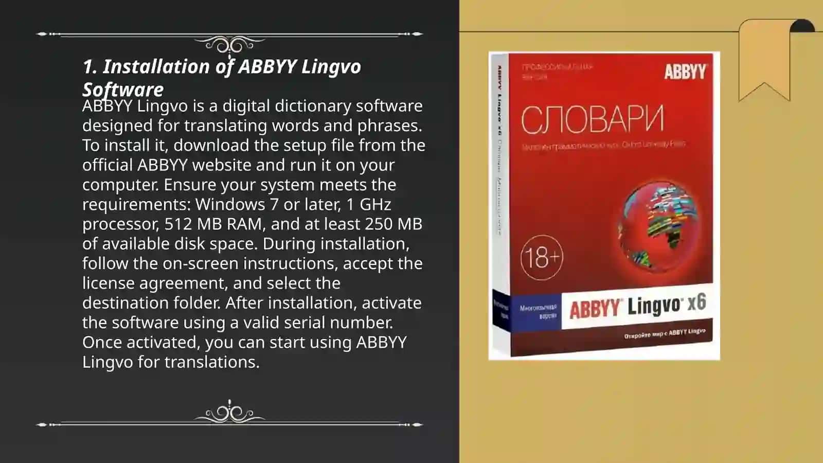 Working with the ABBYY Lingvo dictionary 3