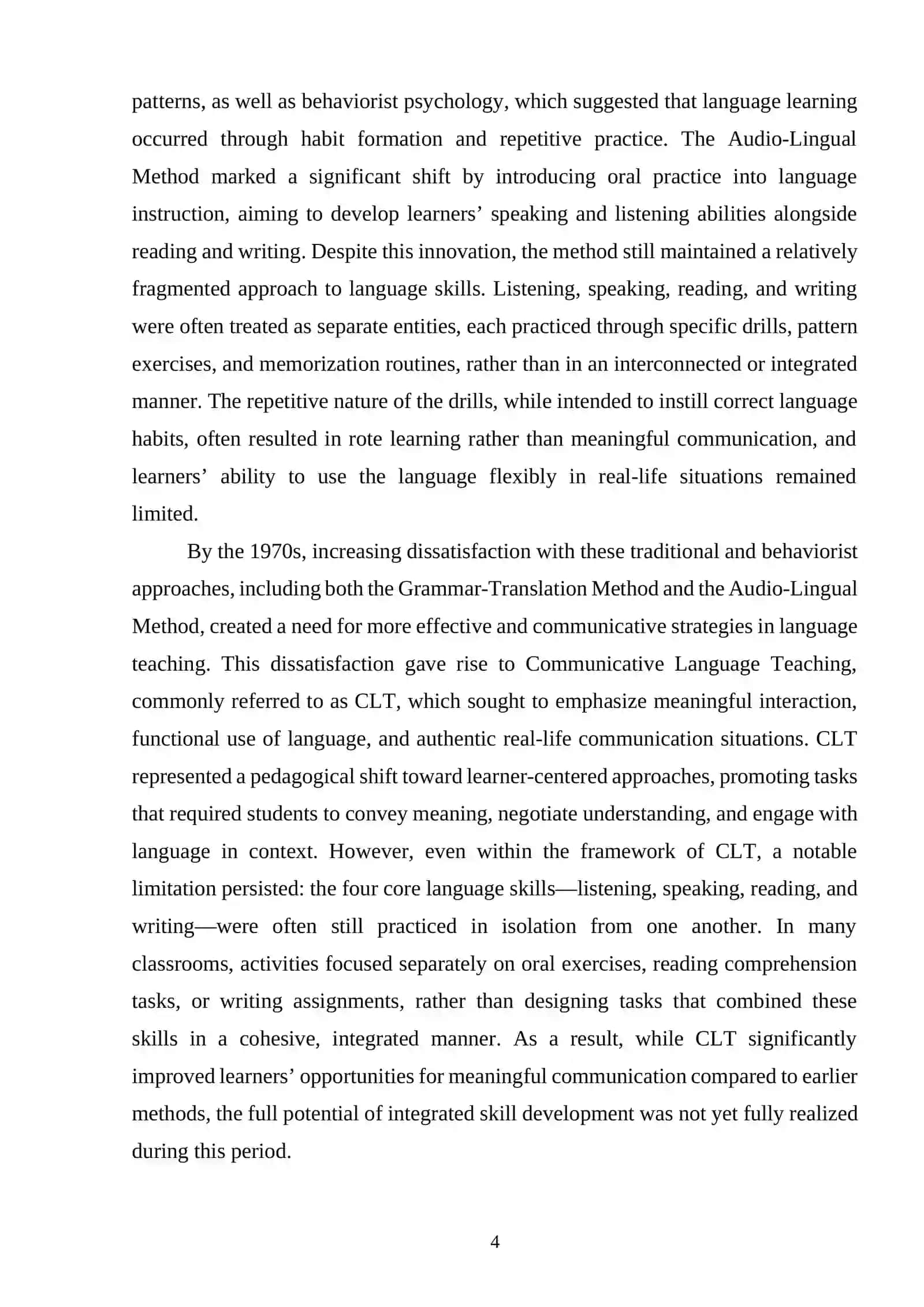 Benefits of Integrated Language Skills for EFL Learners 3