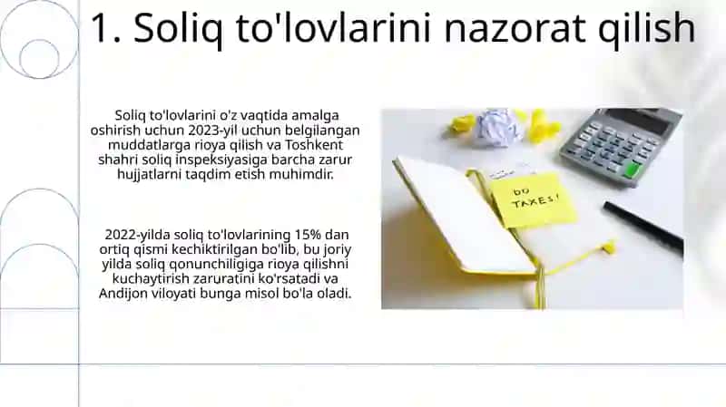 Soliq to'lovlarini nazorat qilish 3