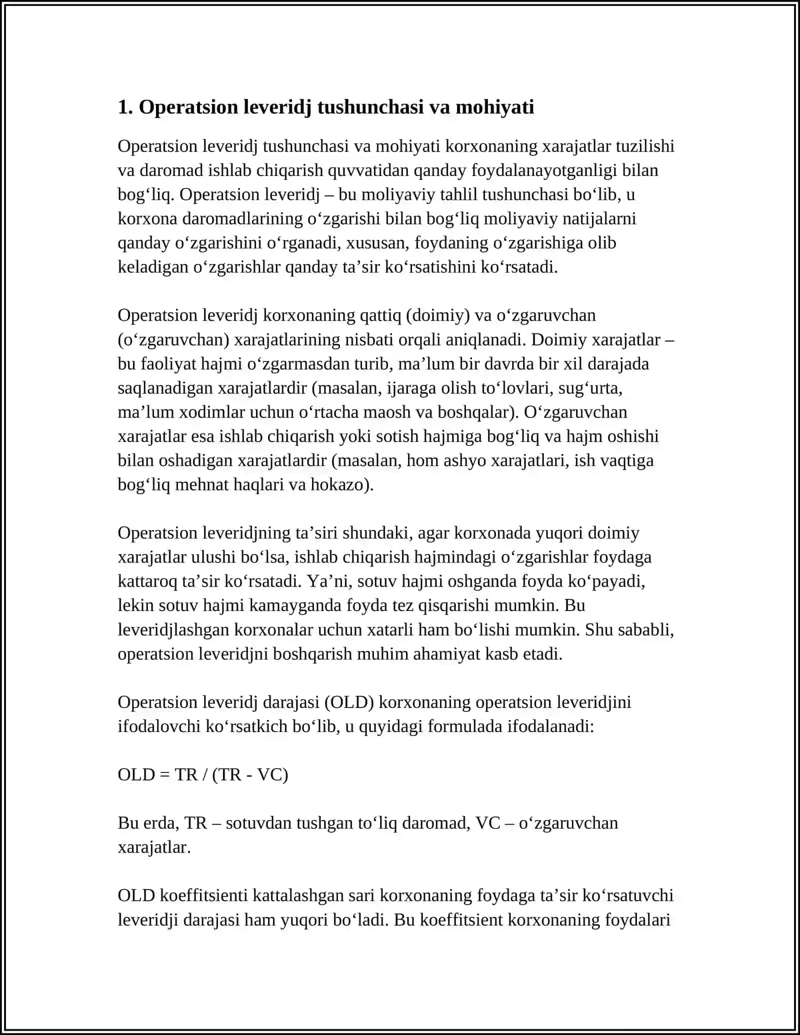 OPERATSION LEVERIDJ TAHLILI 3