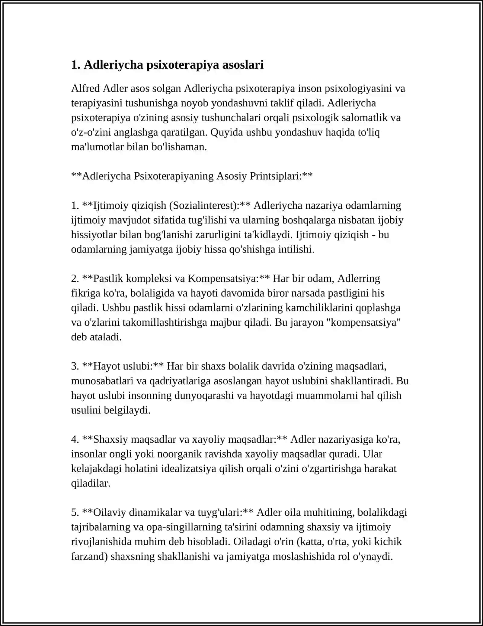 ADLERIAN KONSULTATSIYA 3