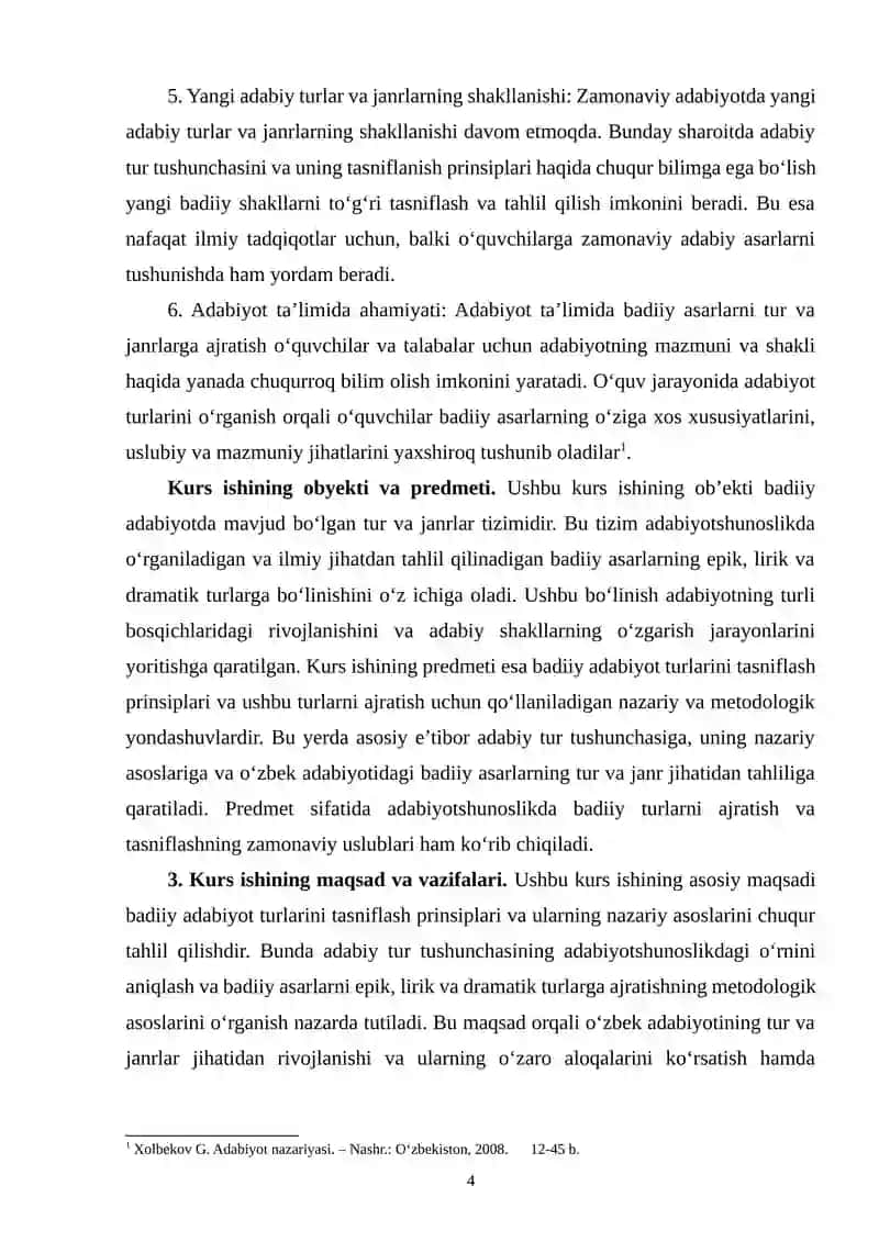 Adabiy Tur Tushunchasi 3