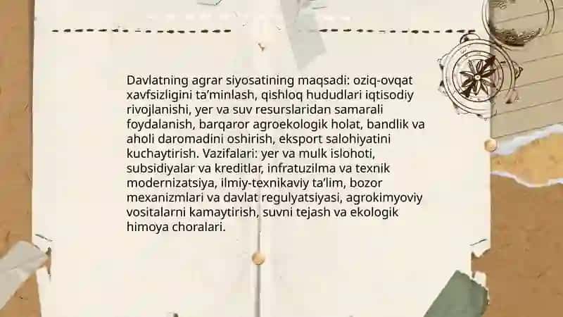 Davlatning agrar siyosati 3