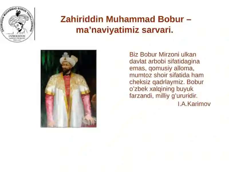 Zahriddin Muhammad Boburning hayoti va ijodi faoliyati 3