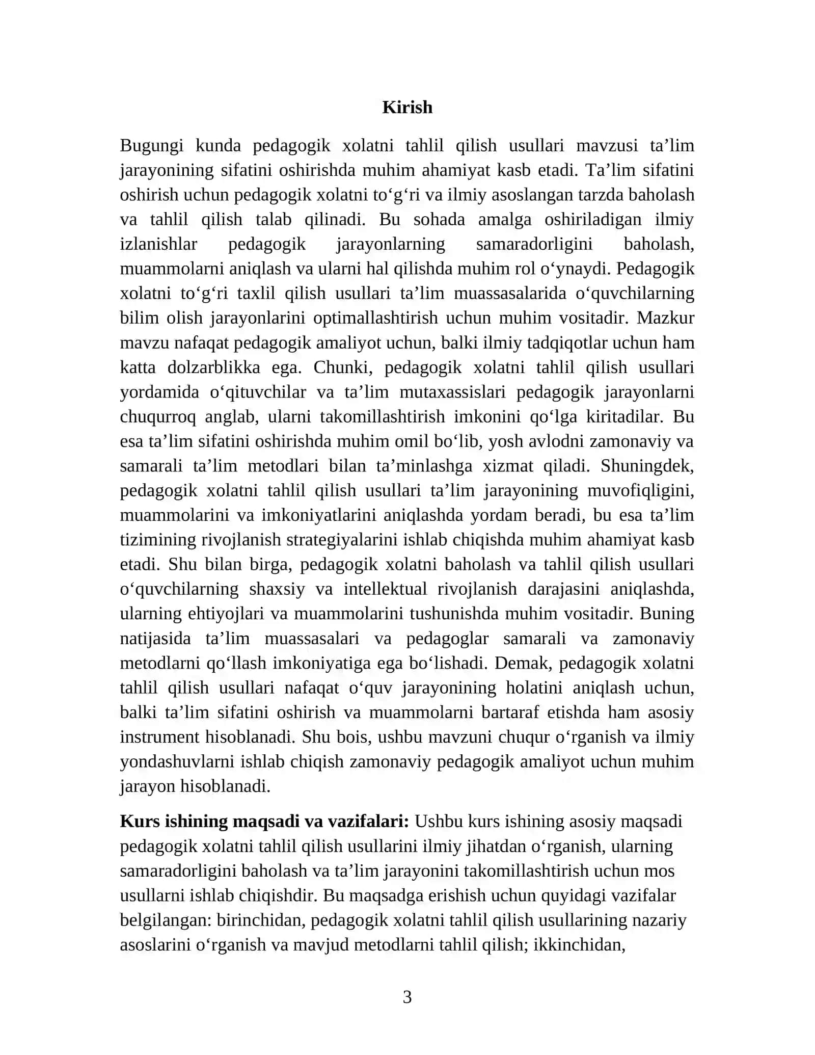 Pedagogik xolatni taxlil qilish usullari 3