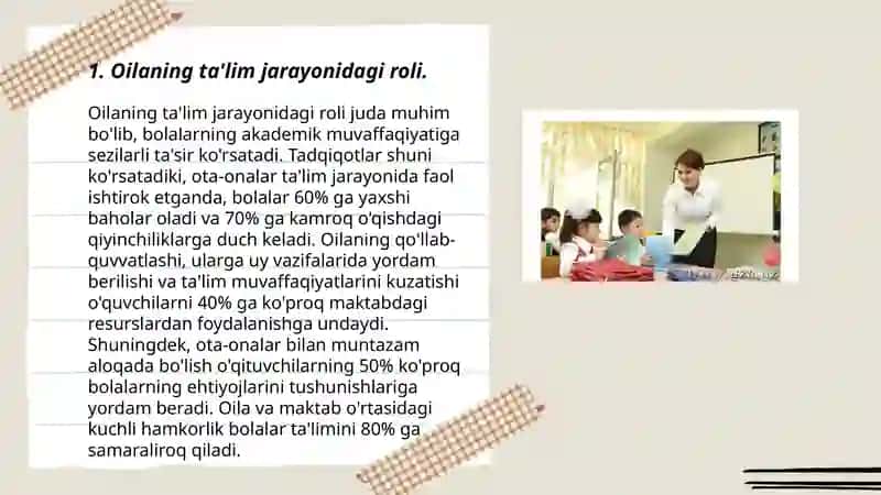 Oilaning ta'lim jarayonidagi roli 3