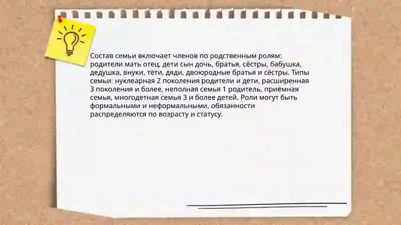Моя семья. Семейные отношения. 3
