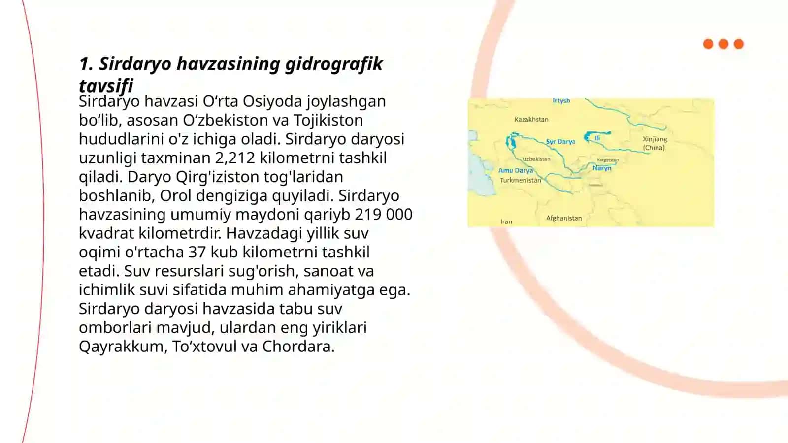 Sirdaryo Havzasi Gidrografiyasi 3