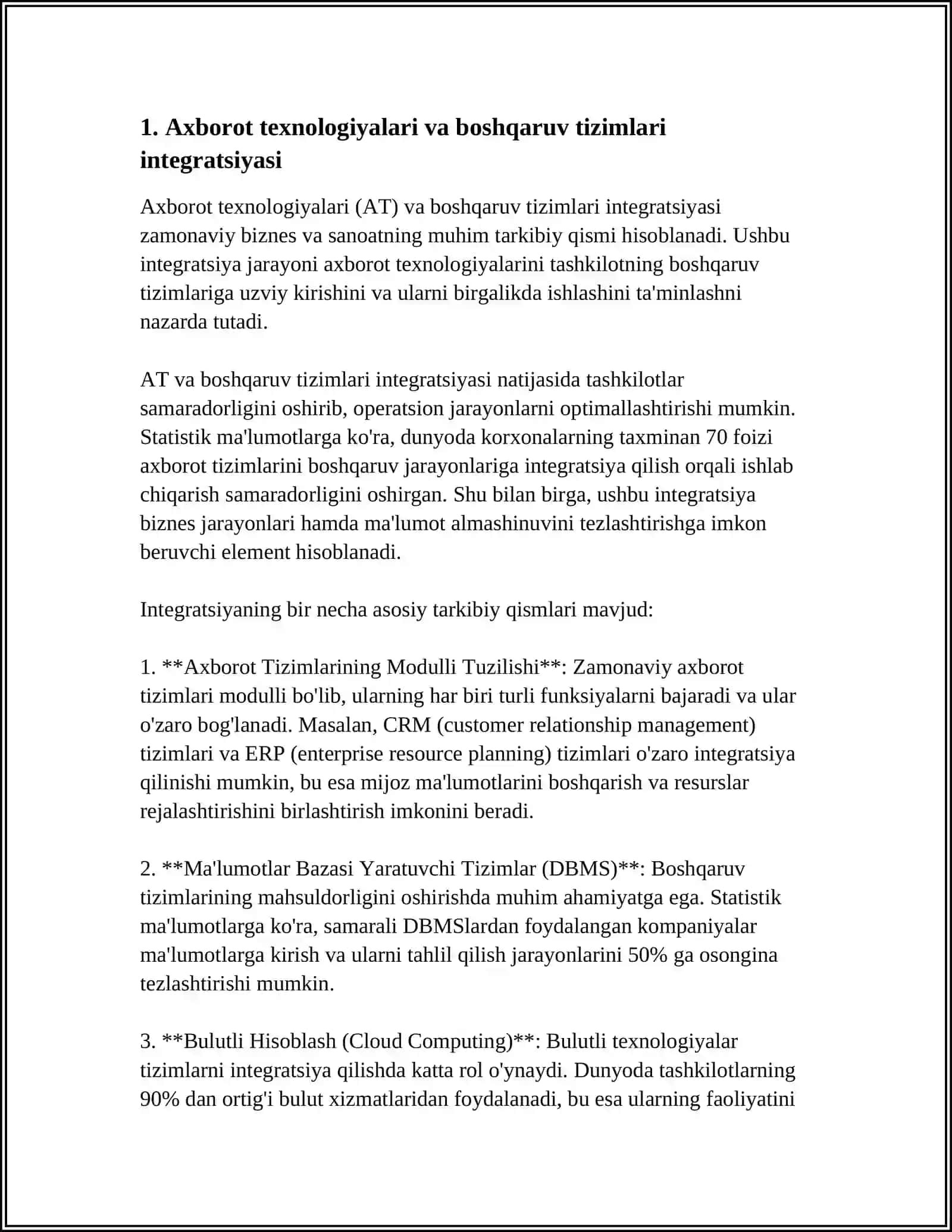 BOSHQARUVDA AXBOROT TEXNOLOGIYALARI 3