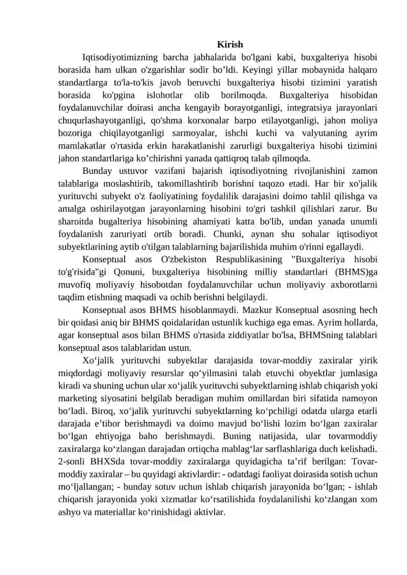 Tovar-moddiy zahiralar hisobi 3