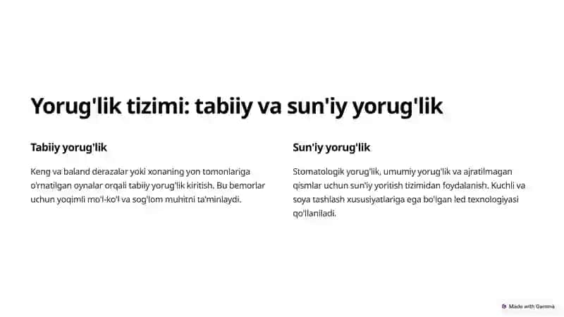 Zamonaviy stomatologik xonaning jihozlanishi 3