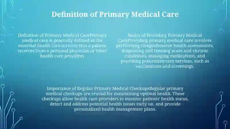 Basics Of Providing Primary Medical Care 3