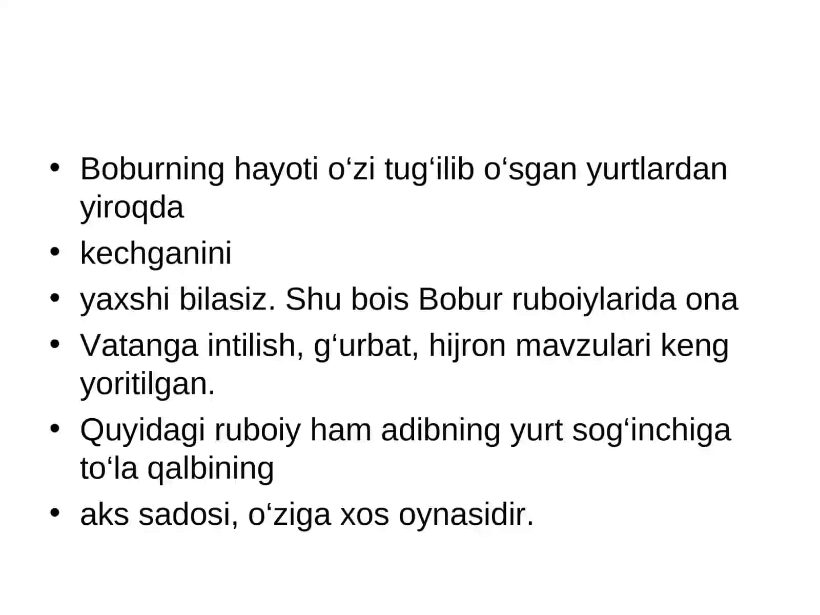 23-mavzu. Bobur ruboiylari tahlili 3