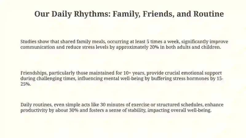 Our Daily Rhythms: Family, Friends, and Routines 3