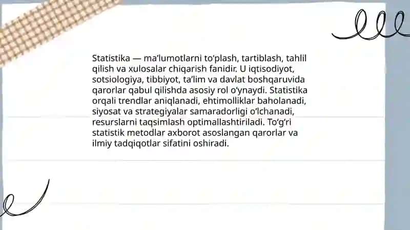 Statistika boyicha taqdimot 3