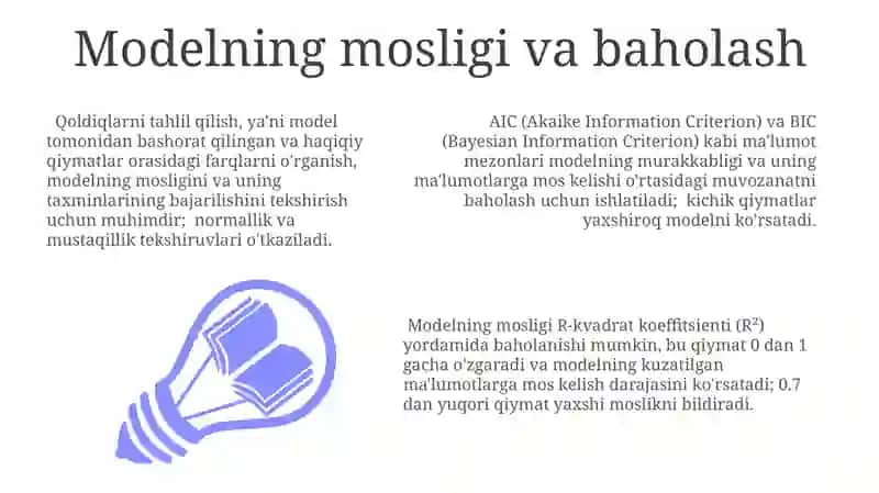 Ko'p Omilli Statistik Rejessiya Modellari 3