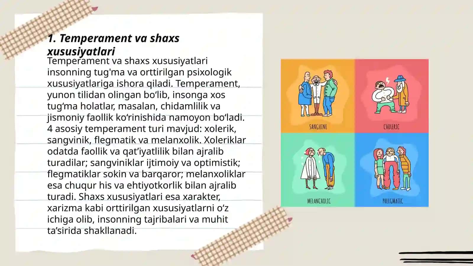 Temperament va kasbni egallash 3