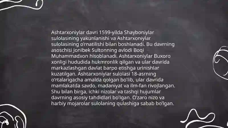 Ashtarxoniylar davri 3