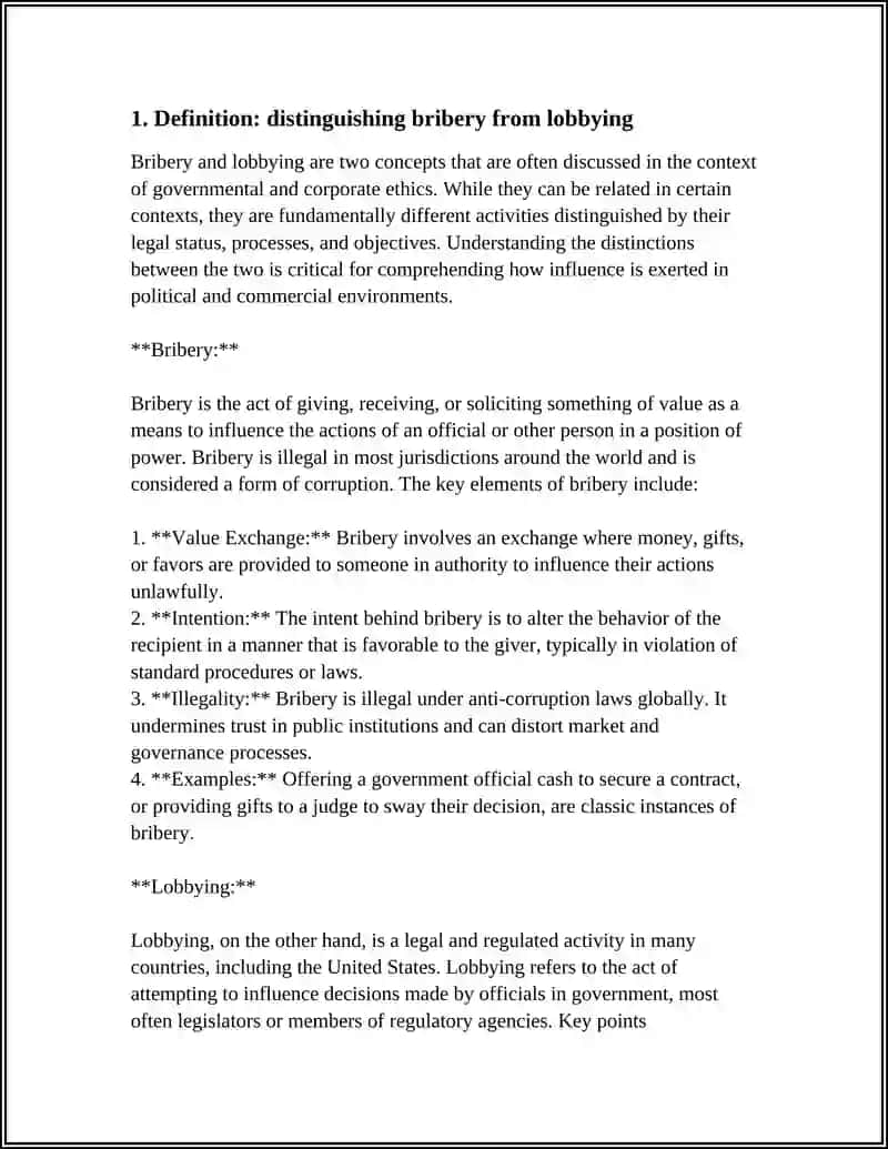 DIFFERENCES BETWEEN BRIBERY AND LOBBYING 3