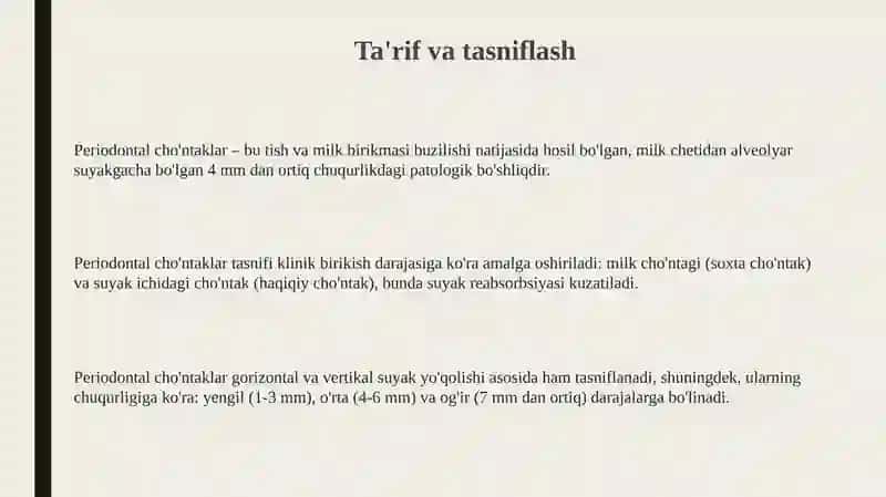 Parodontkassaliklari(gingivit,poradontit,parodont) 3