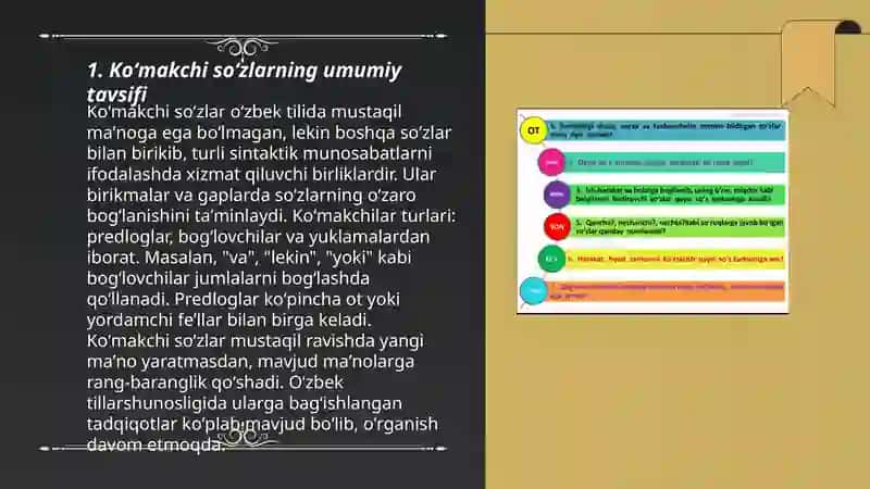 Koʻmakchi soʻz turkumi va ularning turlari 3