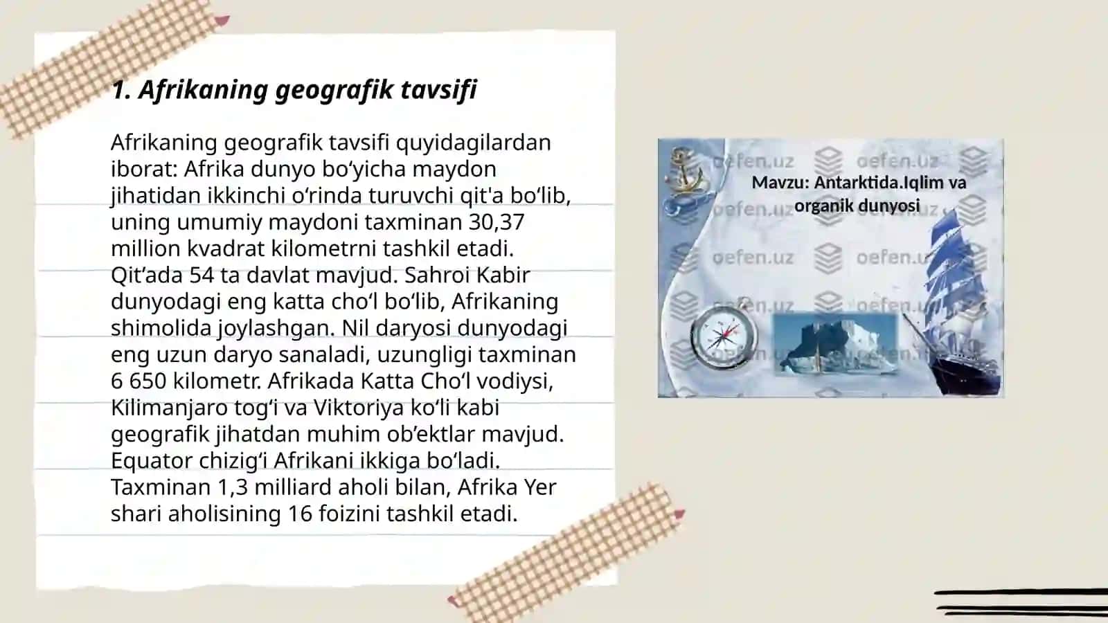 Afrika Avstraliya, Okeaniya va Antarktida toponimiyasi 3